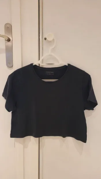 T-shirt crop-top 100% coton