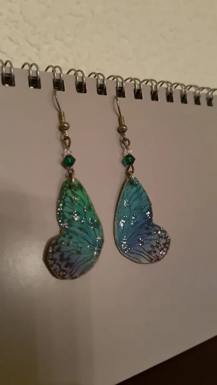 Boucles d'oreilles ailes de papillons