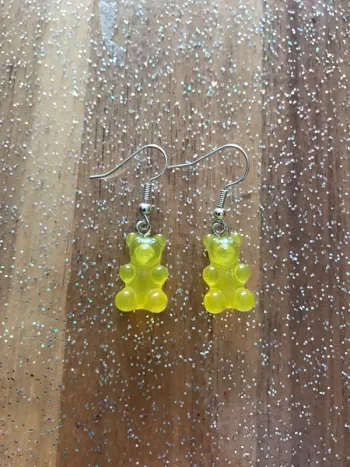 Boucles d’oreilles oursons jaunes