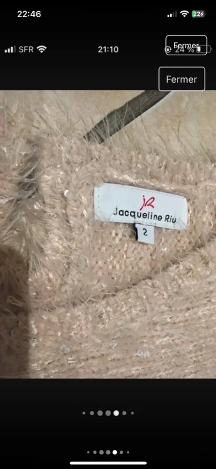 Magnifique pull En 38/40 tout doux tout chaud de marque Jacqueline Riu excellent état - photo numéro 5