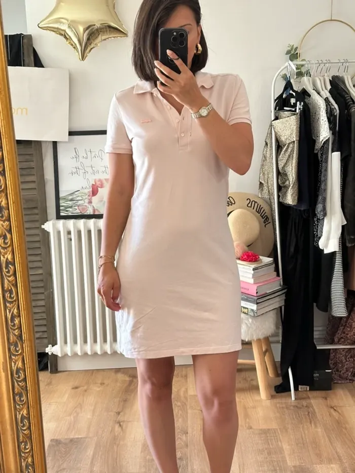 Robe polo Lacoste rose taille 38 - photo numéro 2