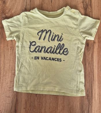 T-shirt gemo jaune vert