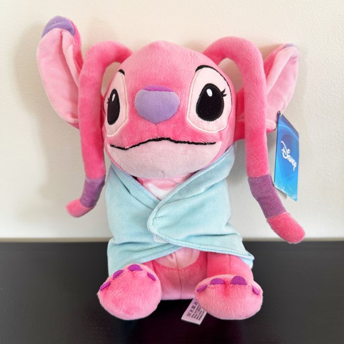Angel et couverture Doudou Peluche Lilo & Stitch Disney Blankee 25cm - photo numéro 2