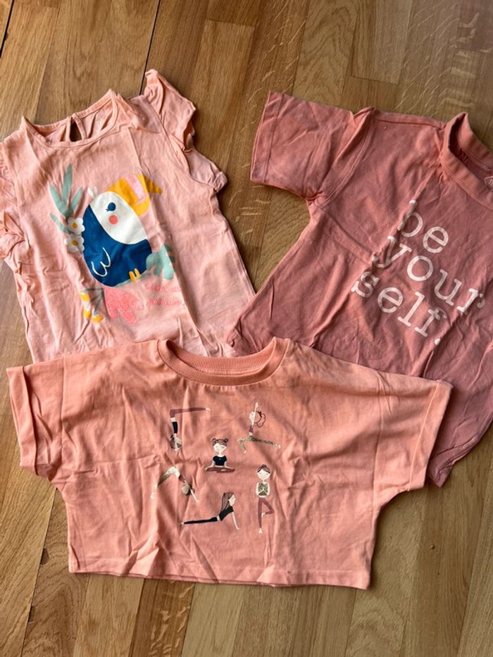 Lot de 3 t-shirts rose taille 3 ans