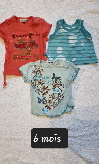 Lot 3 Tee-shirt fille 6mois