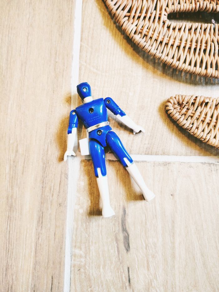 🙅 Power rangers mighty morphin figurine ranger bleu année 1993 - photo numéro 3
