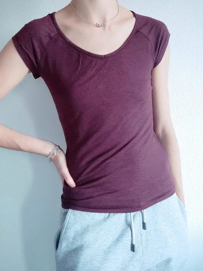 Tee-shirt slim sport magenta / Domyos - 36/S - photo numéro 2