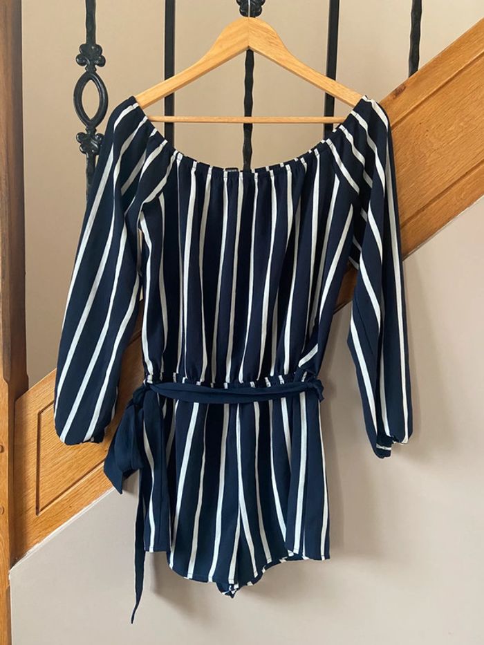 Combinaison rayé marine Forever 21