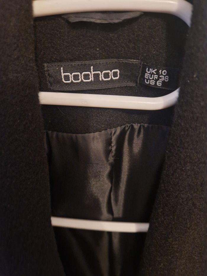 Manteau long noir chic femme Boohoo T.38 - photo numéro 5