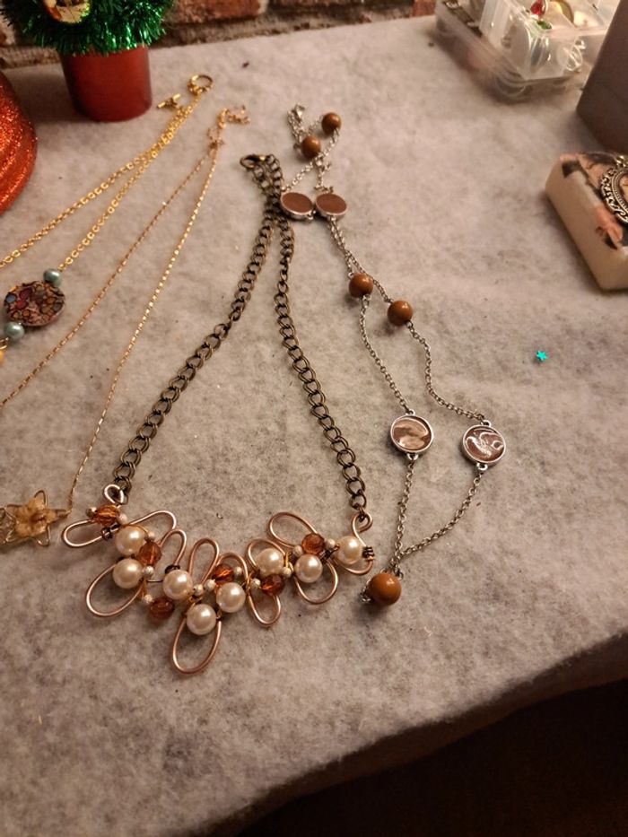 Lot de colliers multicolore doré - photo numéro 8