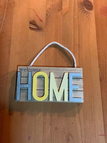 Porte clé bois plaque « Home » maison du monde  Encadrement bois