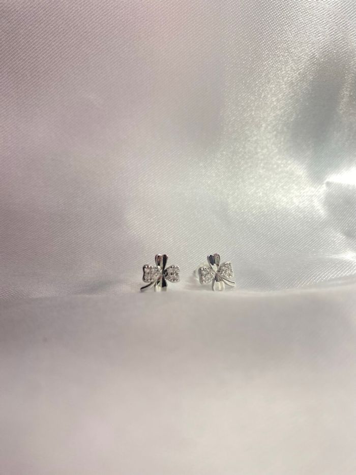 Boucles d’oreilles trèfle à quatre feuilles - photo numéro 2