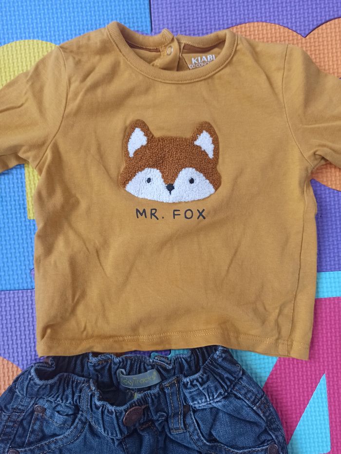 Lot Jean sous pull 6 mois - photo numéro 2