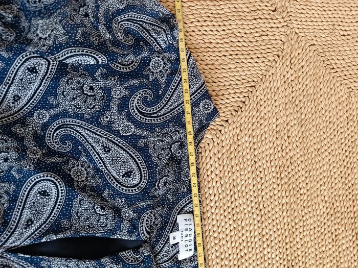 Claudie Pierlot | Robe Rizalde  bleu Et noir | t. 36 - photo numéro 13