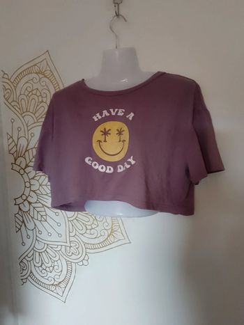 Tee shirt top violet taille S