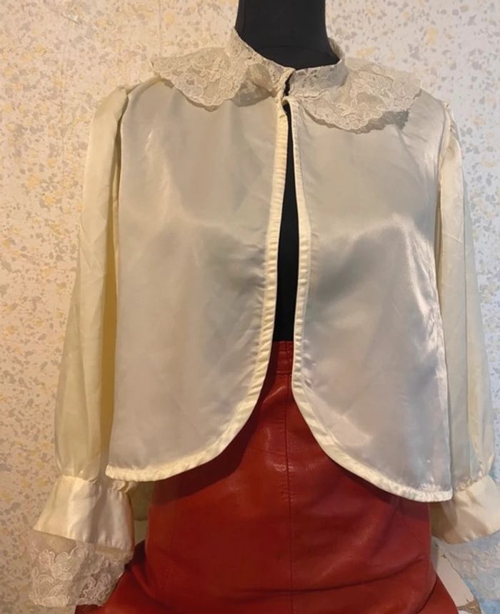 Top vintage année 60 Odette barsa 38 colerette