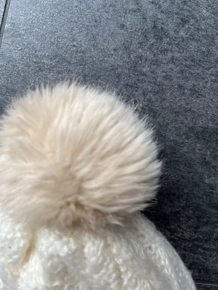 Bonnet à pompon écru Monoprix 7-10 ans - photo numéro 2