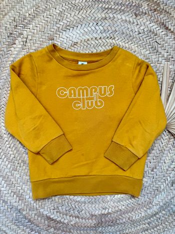 Sweat petit bateau 3 ans campus jaune