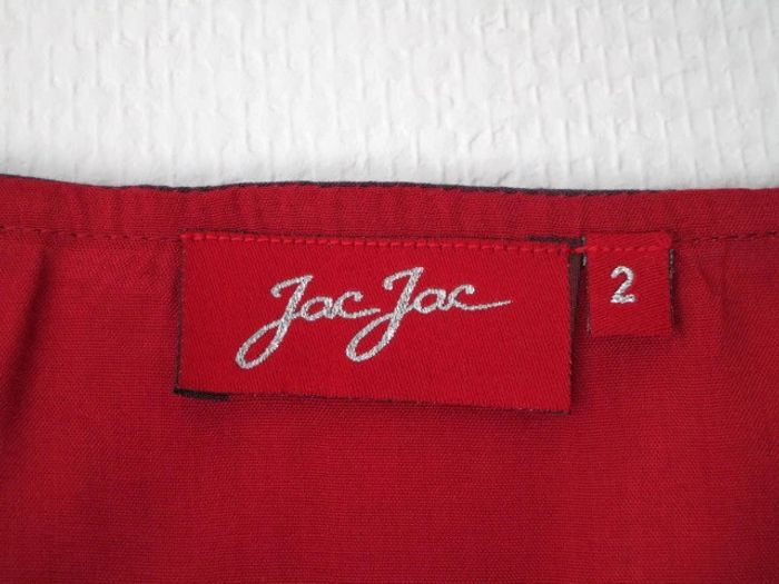 Top bretelles rouge/prune strass Jac Jac 38 NEUF - photo numéro 9