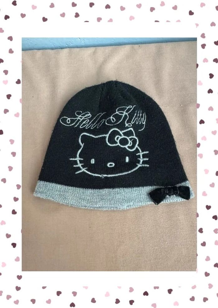 Bonnet Hello Kitty noir et gris - photo numéro 3