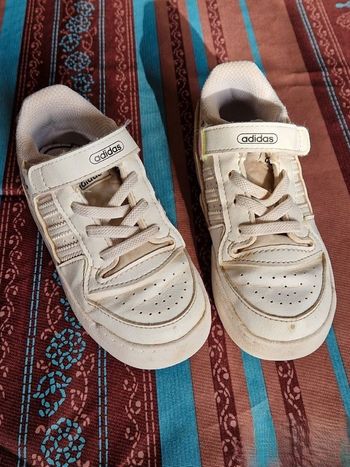 Baskets blanches enfant fille Adidas