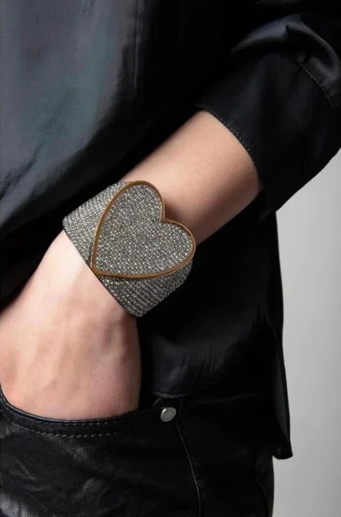 Bracelet manchette Idol Strass au motif de coeur Zadig & Voltaire - photo numéro 4