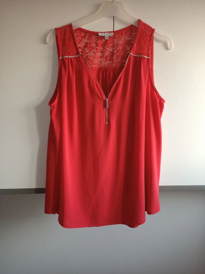 Blouse fluide rouge, 44