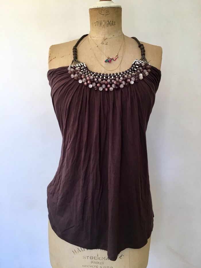 Petit haut dos nu violet