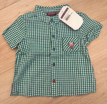 Chemise à carreaux vichy verte