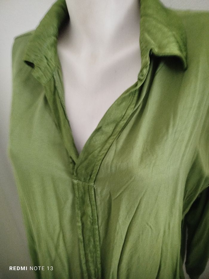 #kytietailleuniquefemme. Chemise blouse manche retroussable taille unique - photo numéro 2