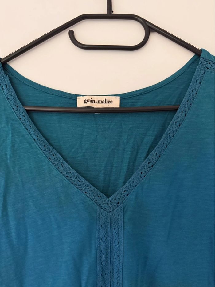 Débardeur bleu canard – Taille M – Grain de Malice - photo numéro 2