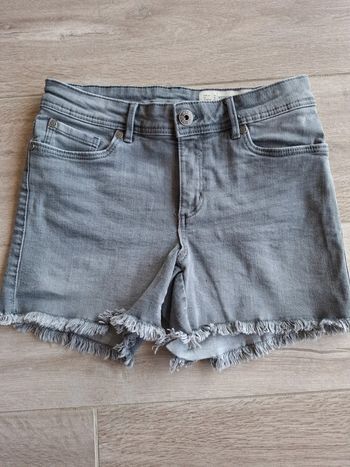 Short jean gris