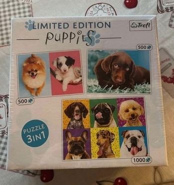 Coffret 3 puzzles Chiots 