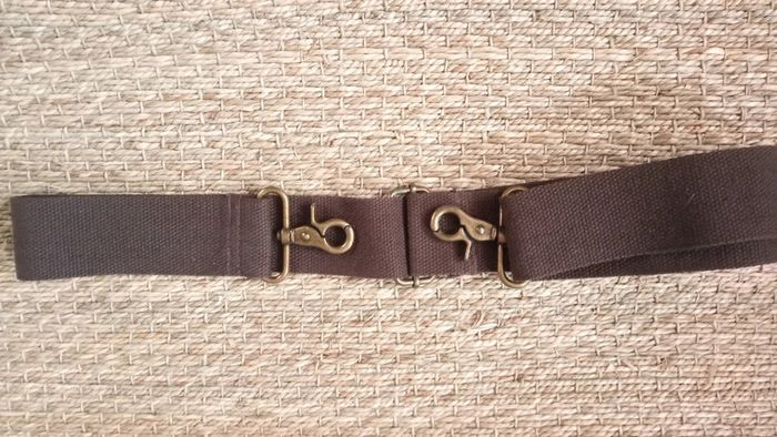 Ceinture tissu réglable marron