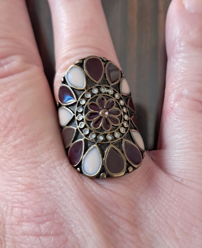 Grande bague émaillée - photo numéro 2