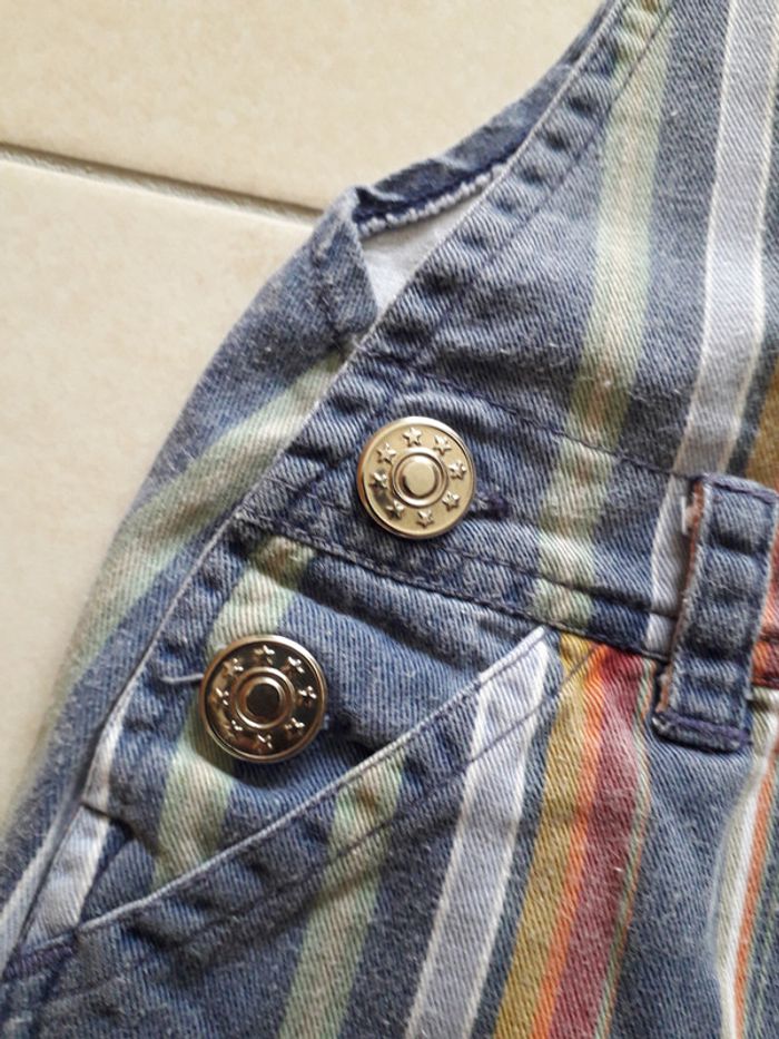 Salopette jeans courte - 6 mois - photo numéro 6