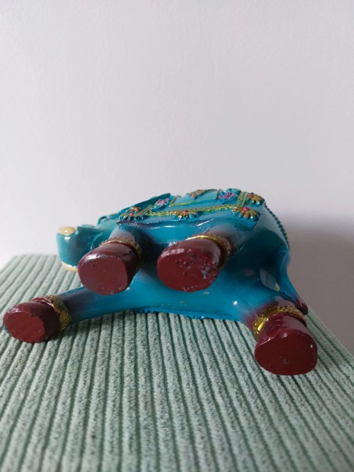 Figurine éléphant turquoise - photo numéro 4