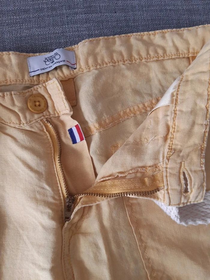 Short jaune lin - Le Temps des Cerises - TRES BON ETAT - photo numéro 4