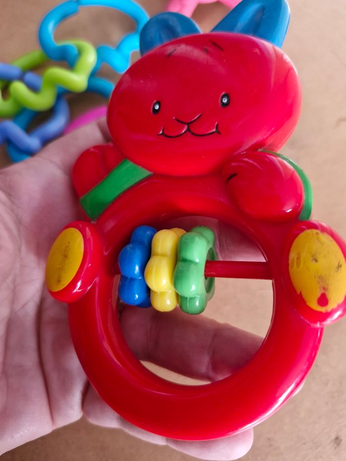 Duo de Hochets lapin sensoriel et dentition - photo numéro 3