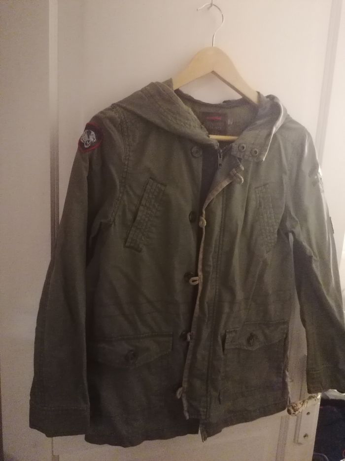 Veste coton légère zippée à capuche garçon 12 ans - photo numéro 2