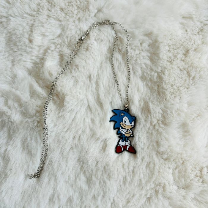 Collier sonic hérisson bleu super héros pendentif cadeau garçon anniversaire - photo numéro 2