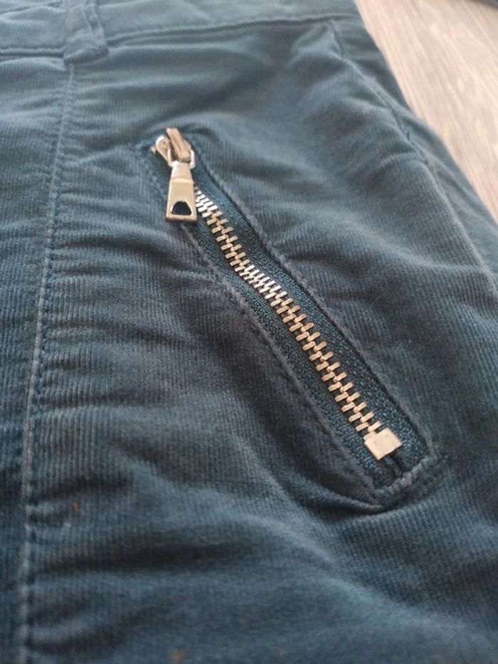 Pantalon breal velours bleu canard taille 38 - photo numéro 4
