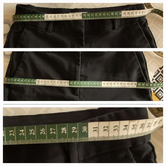 H&M Pantalon Noir TM/TFr38-Noir-Coupe Ajustée&Taille Elastiquée - photo numéro 4
