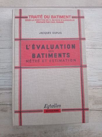 Livre "L'Evaluation des bâtiments métré et estimation" - Jacques Dupuis