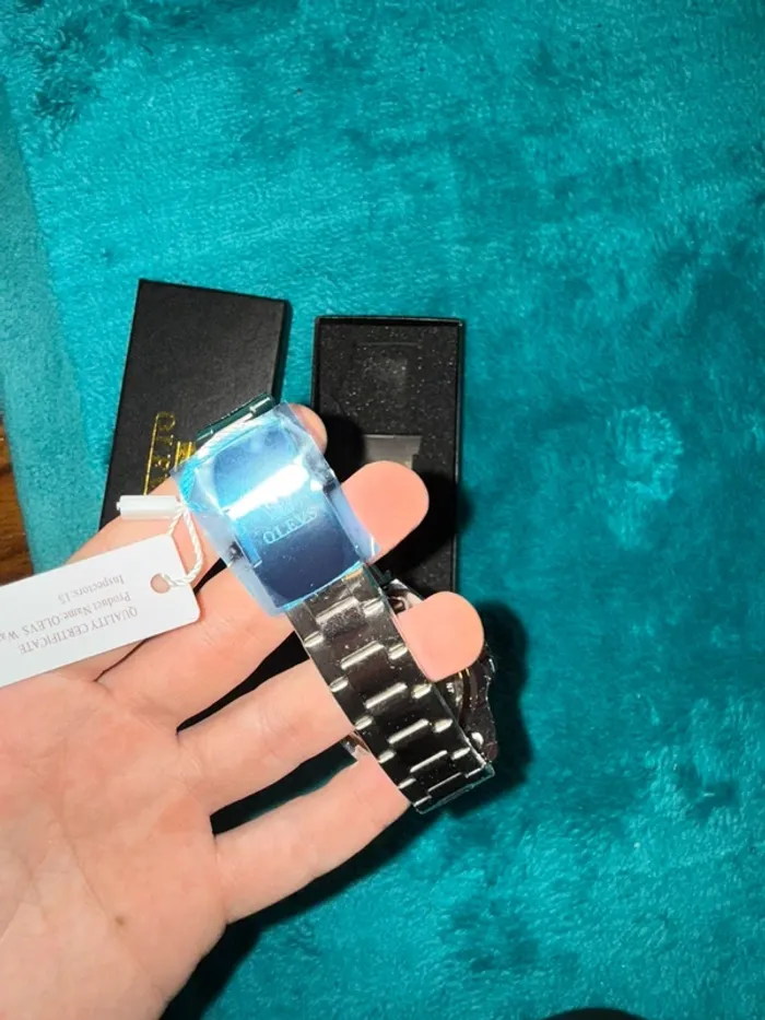 Montre Olevs sur bracelet métal - photo numéro 3