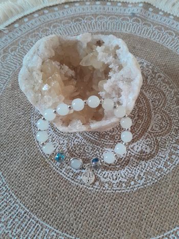 Bracelet naturel et géode quartz naturelle 🌺