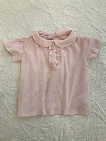 Blouse rose à manches courtes