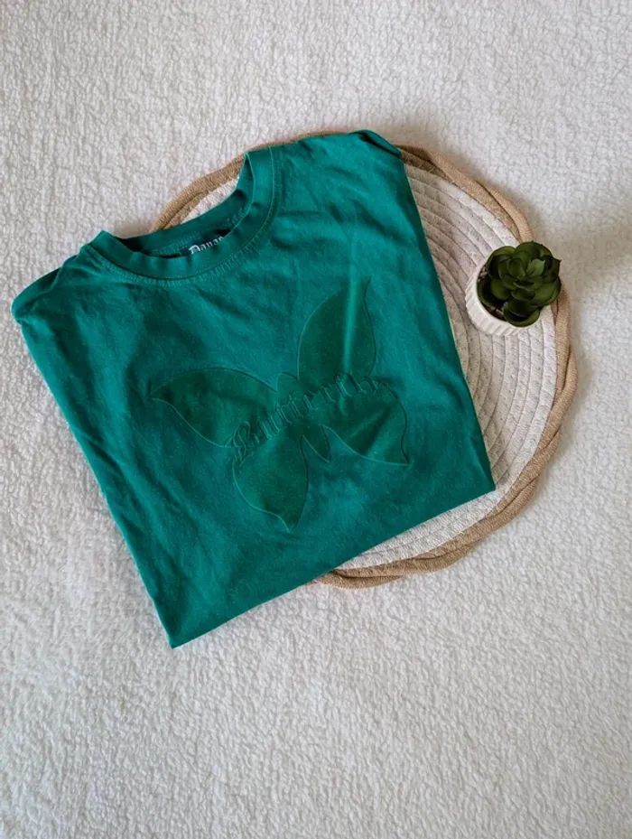 🦋 T-shirt oversize vert - 3XS
