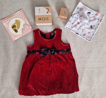 Robe en velours rouge Sergent Major 12M (BE avec défaut)