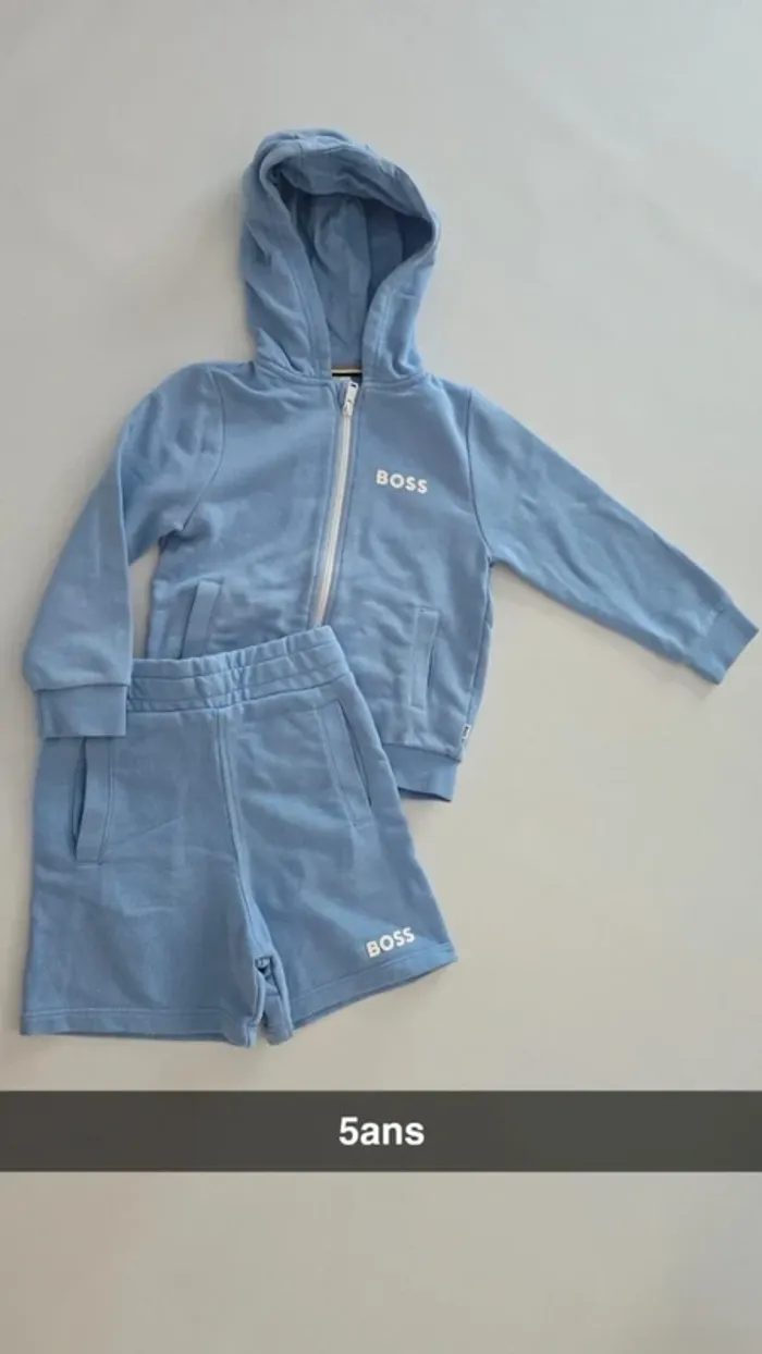 Ensemble jogging Boss bleu clair